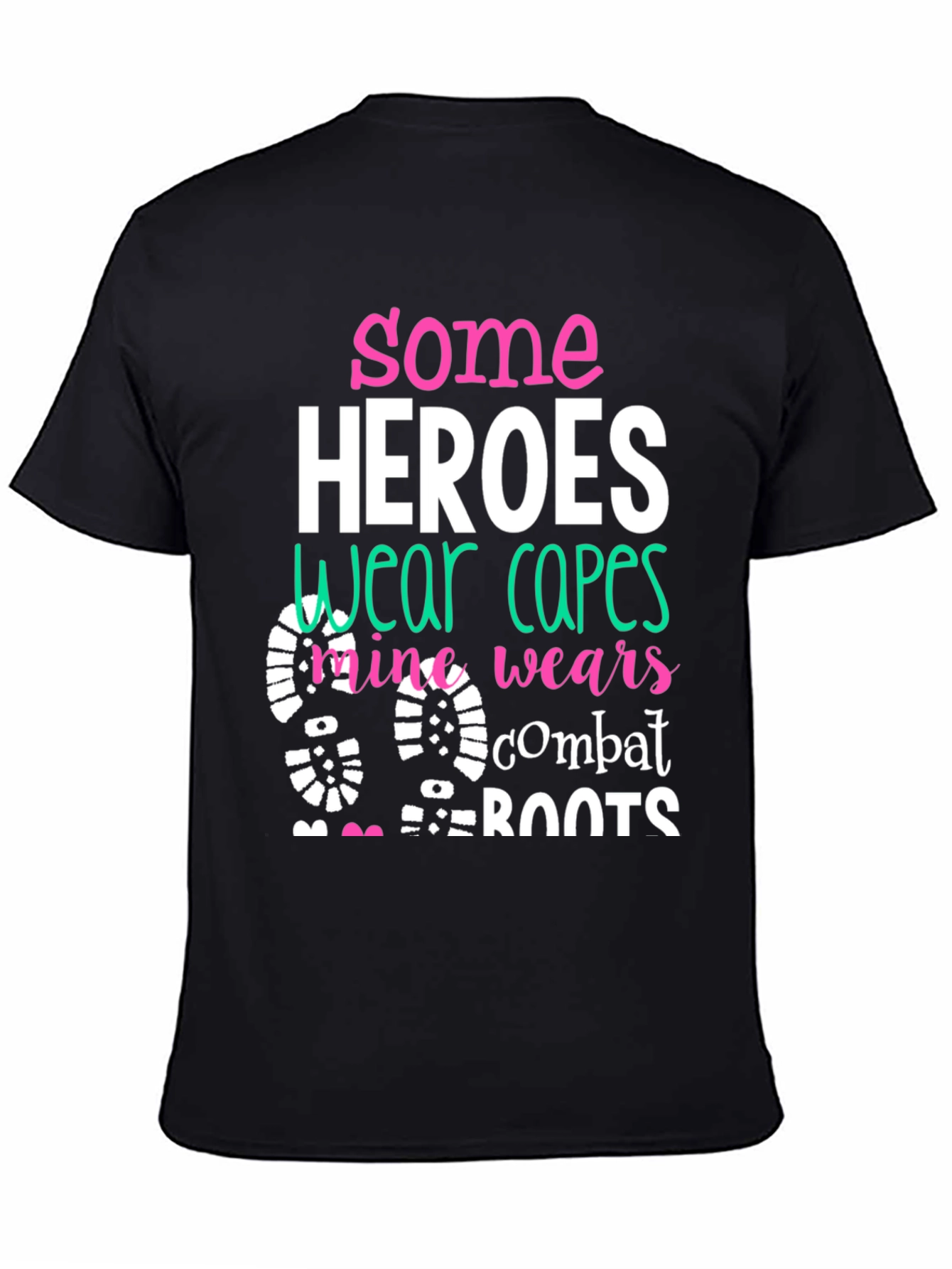 Some Heroes Wear Combat Boots Graphic Tee