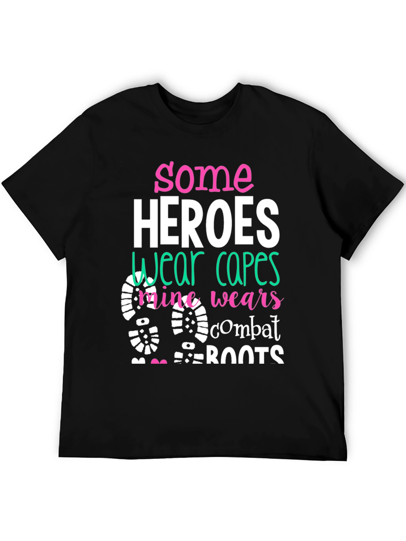 Some Heroes Wear Combat Boots Graphic Tee