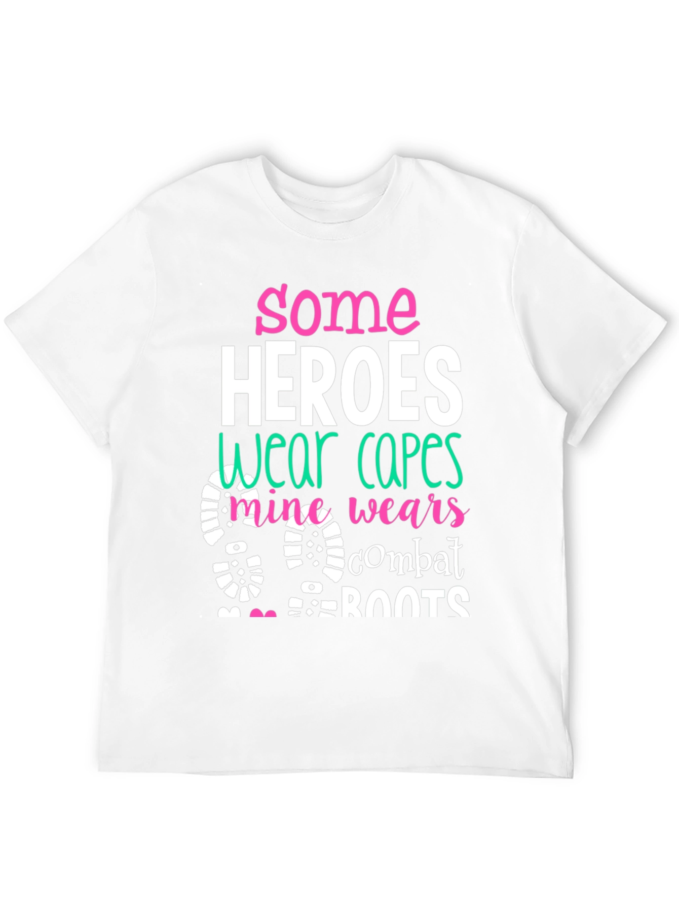 Some Heroes Wear Combat Boots Graphic Tee