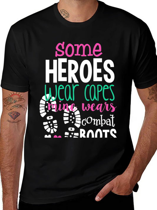 Some Heroes Wear Combat Boots Graphic Tee
