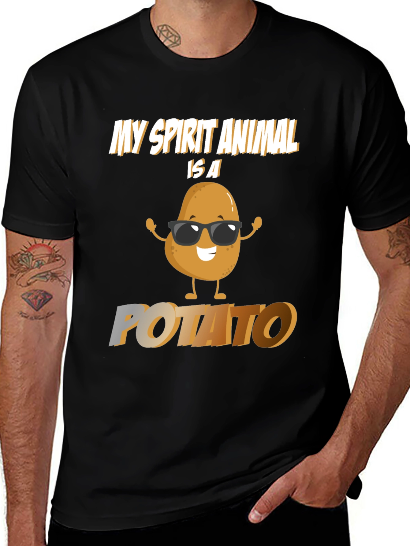 My Spirit Animal Is A Potato Graphic T-Shirt