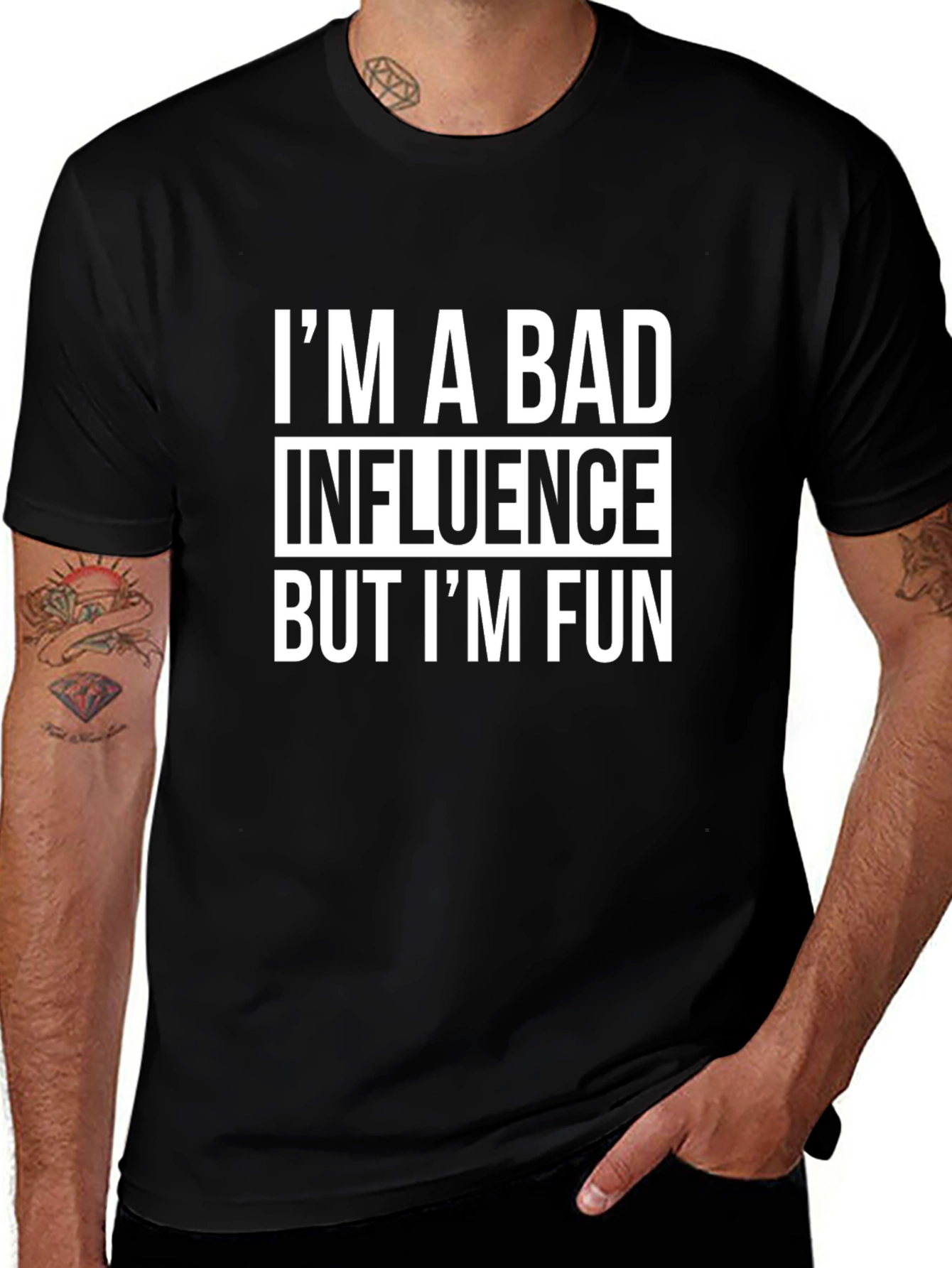Im A Bad Influence But Im Fun Graphic Tee
