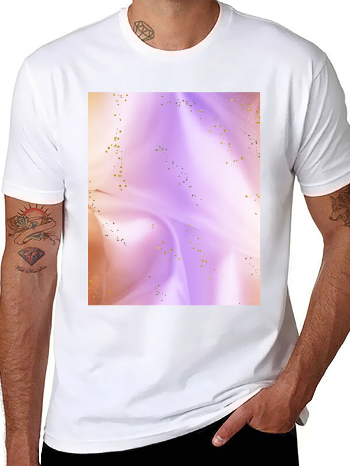 Abstract Swirls Black T-Shirt