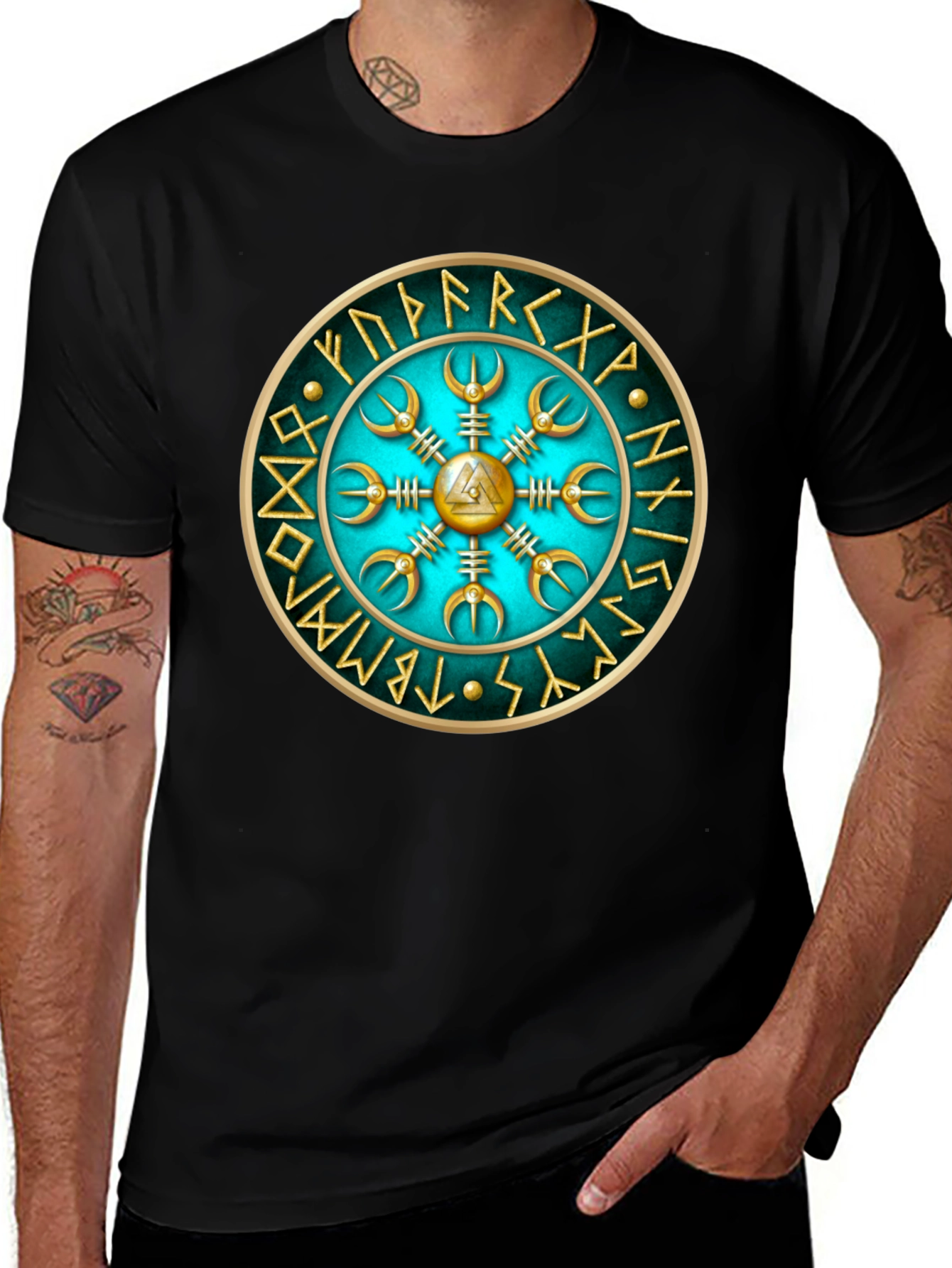 Viking Compass Vegvisir Graphic Tee