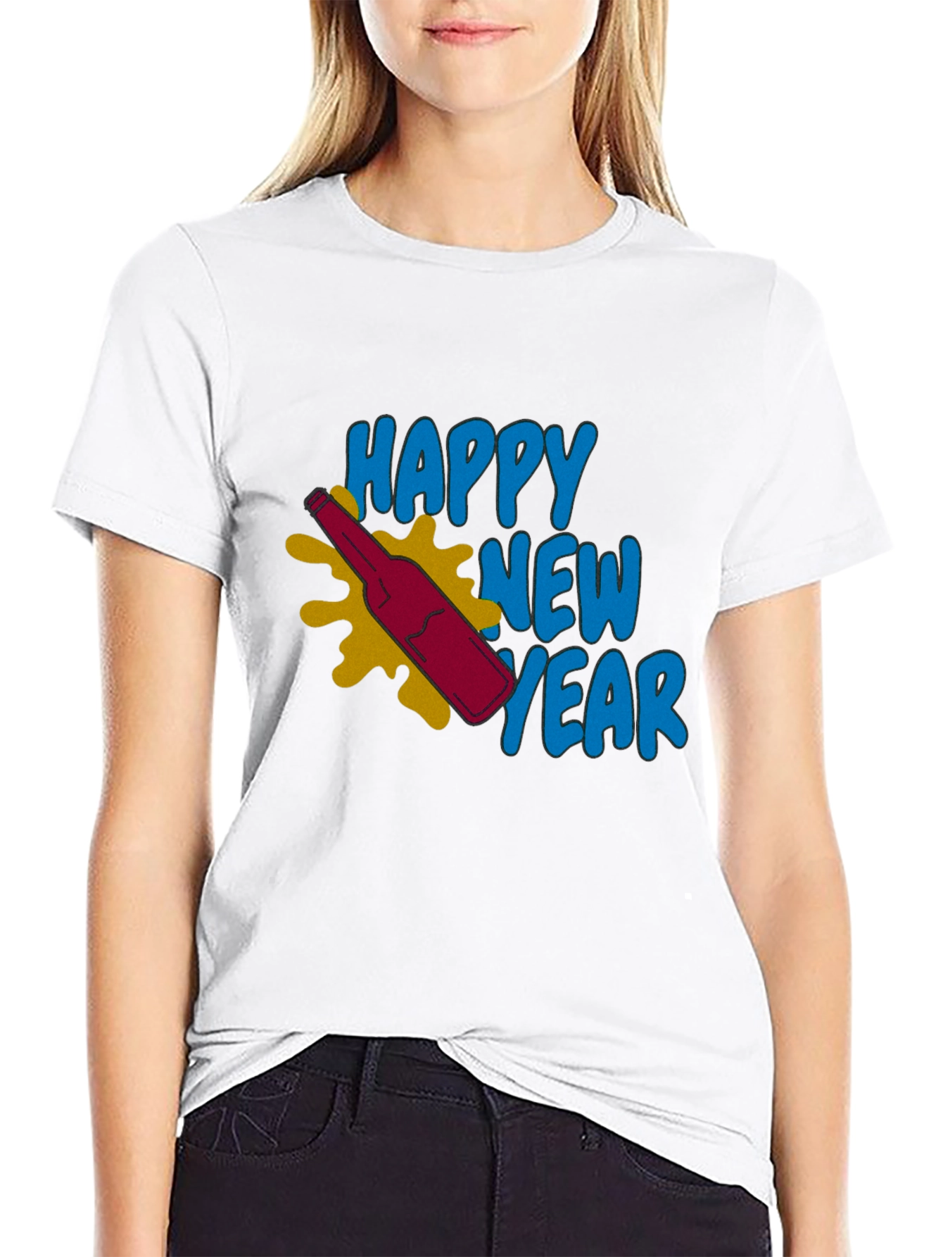 Happy New Year Graphic Tee - Stylish Celebration Shirt
