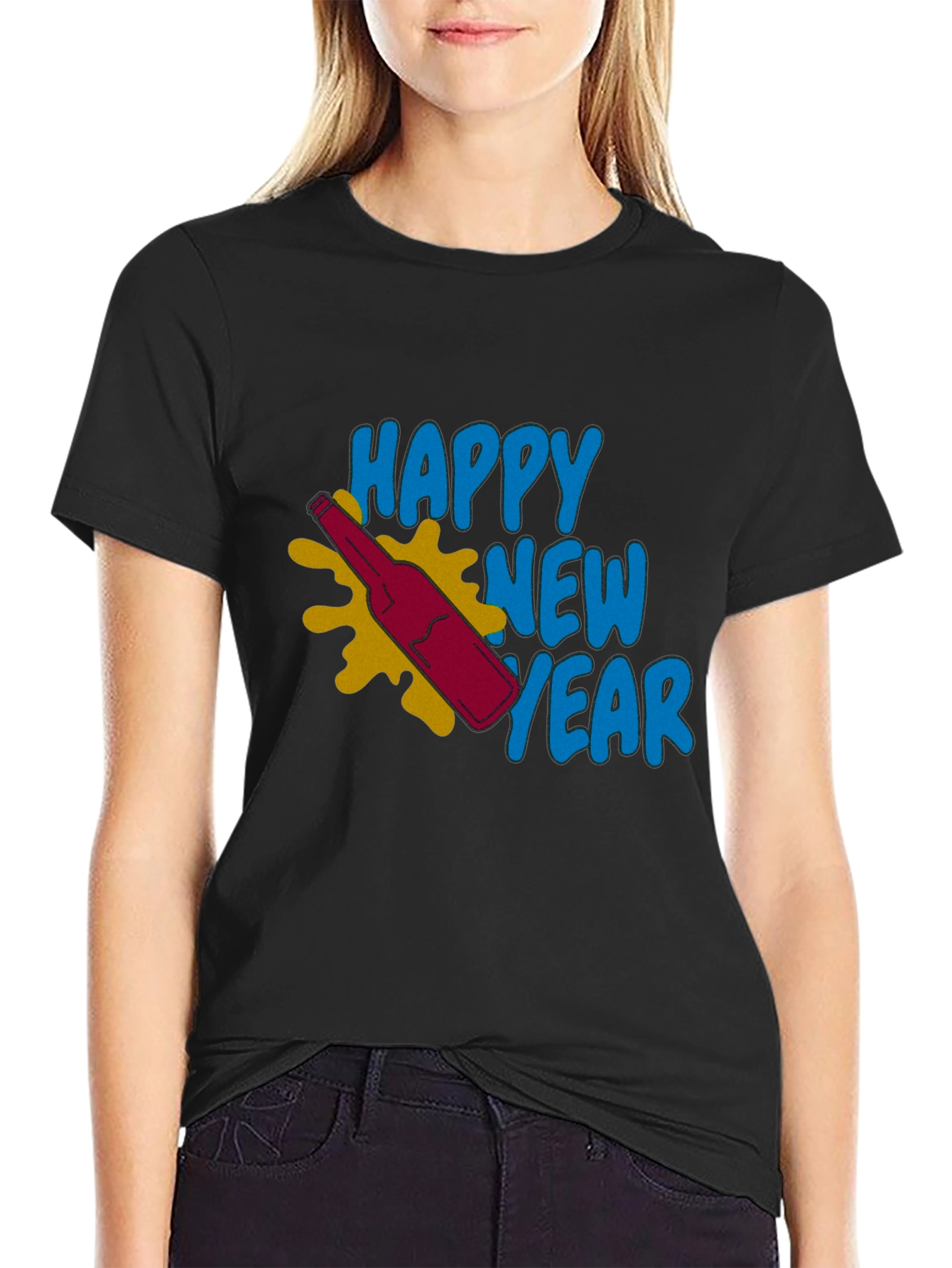Happy New Year Graphic Tee - Stylish Celebration Shirt