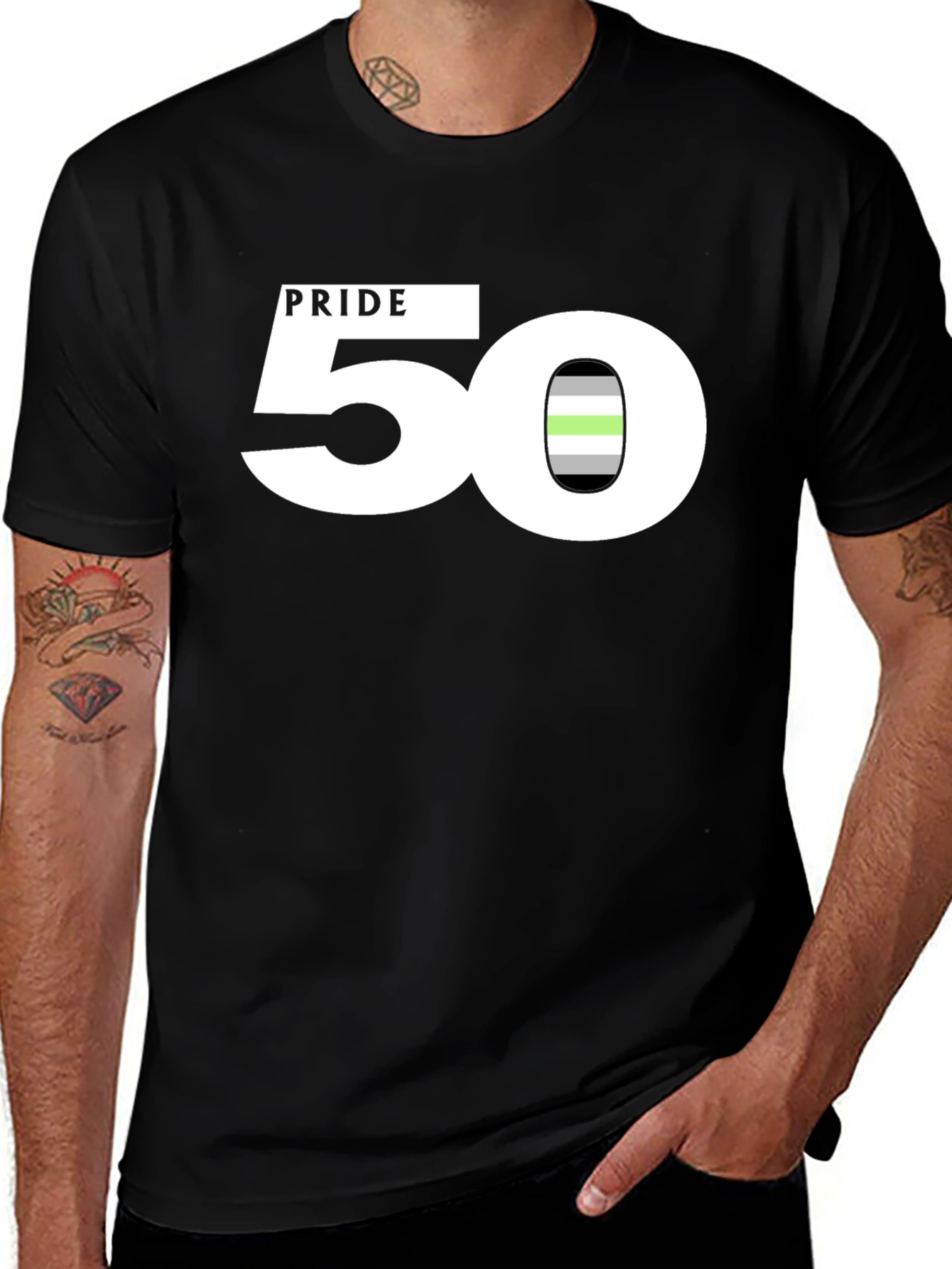 Agender Pride 50 T-Shirt - Celebrate Diversity