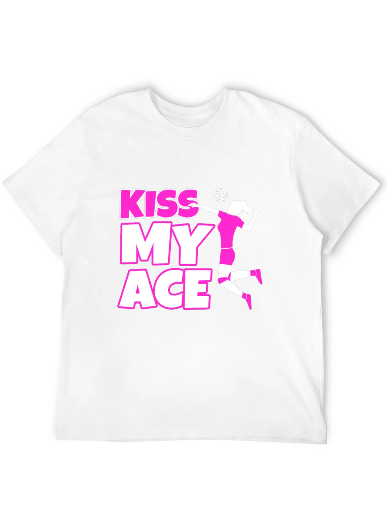 Kiss My Ace Volleyball Graphic Tee - Black