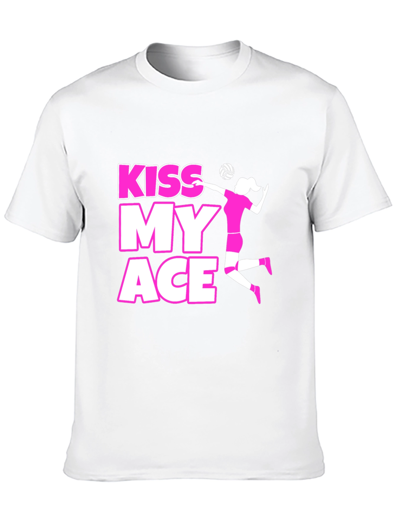 Kiss My Ace Volleyball Graphic Tee - Black