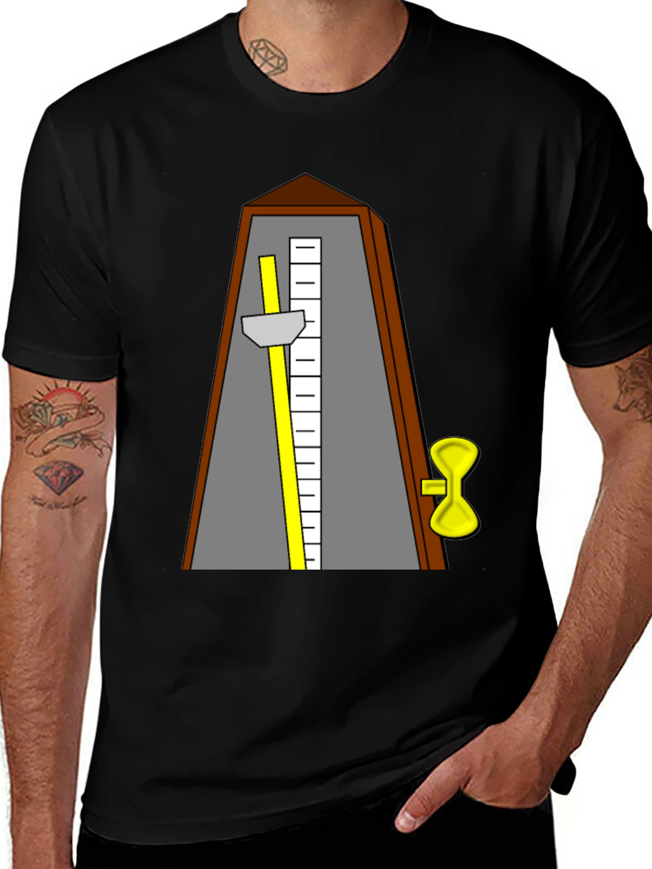 Metronome Graphic Black T-Shirt