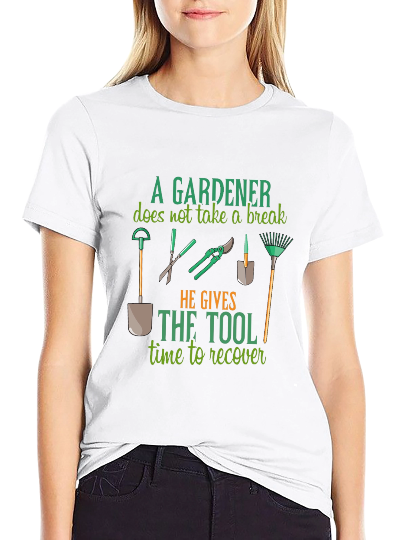 Gardener Tool Time Recovery Black T-Shirt