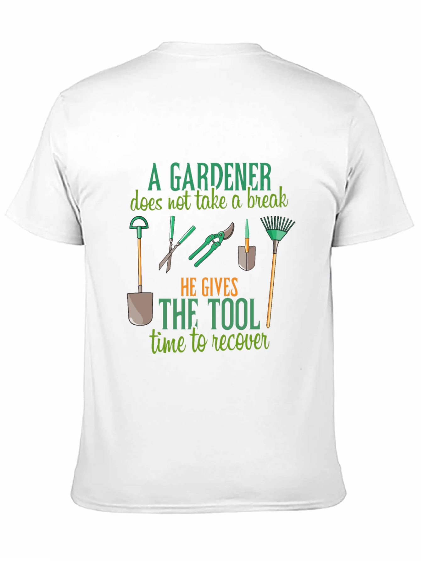 Gardener Tool Time Recovery Black T-Shirt