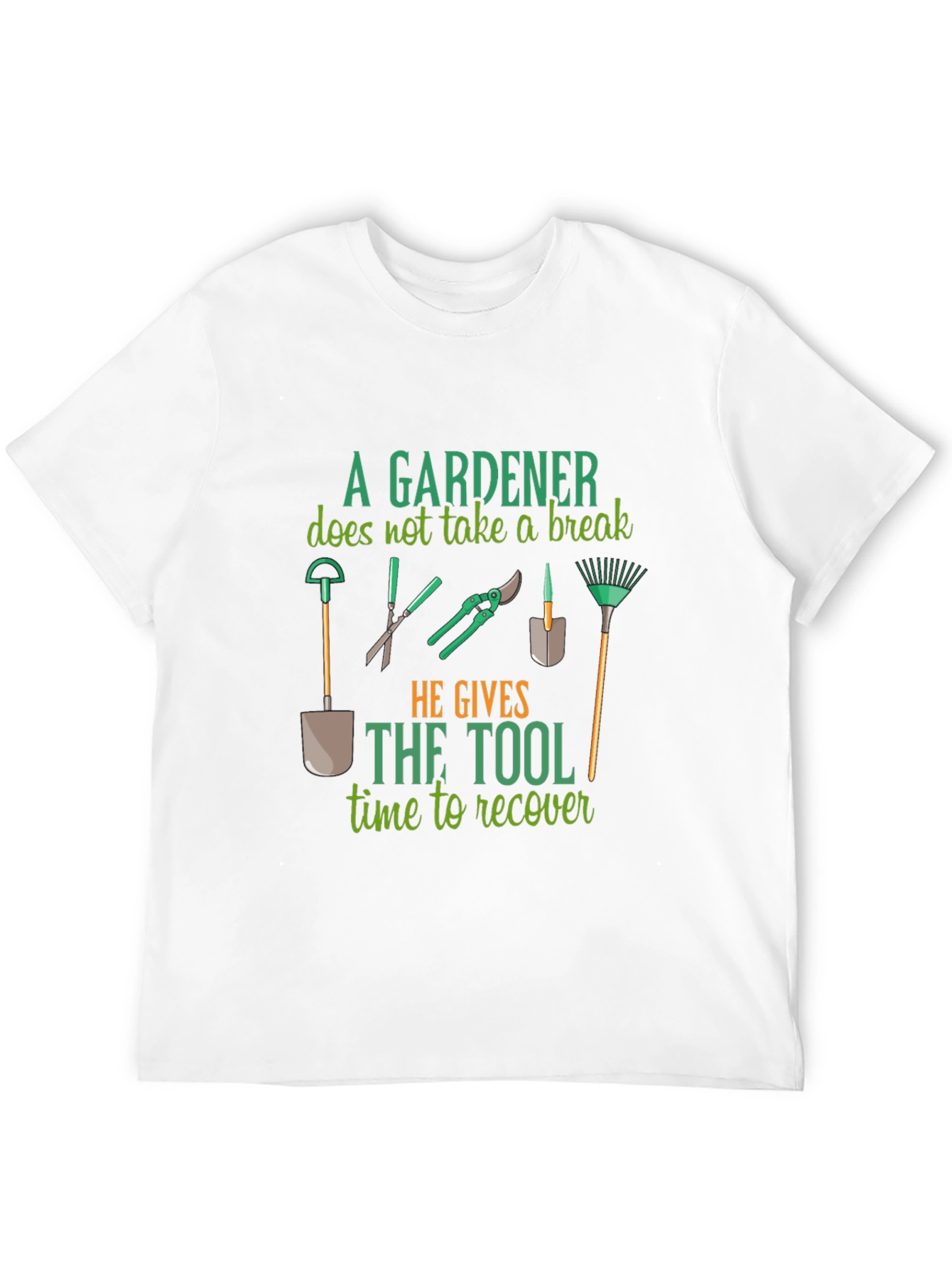 Gardener Tool Time Recovery Black T-Shirt
