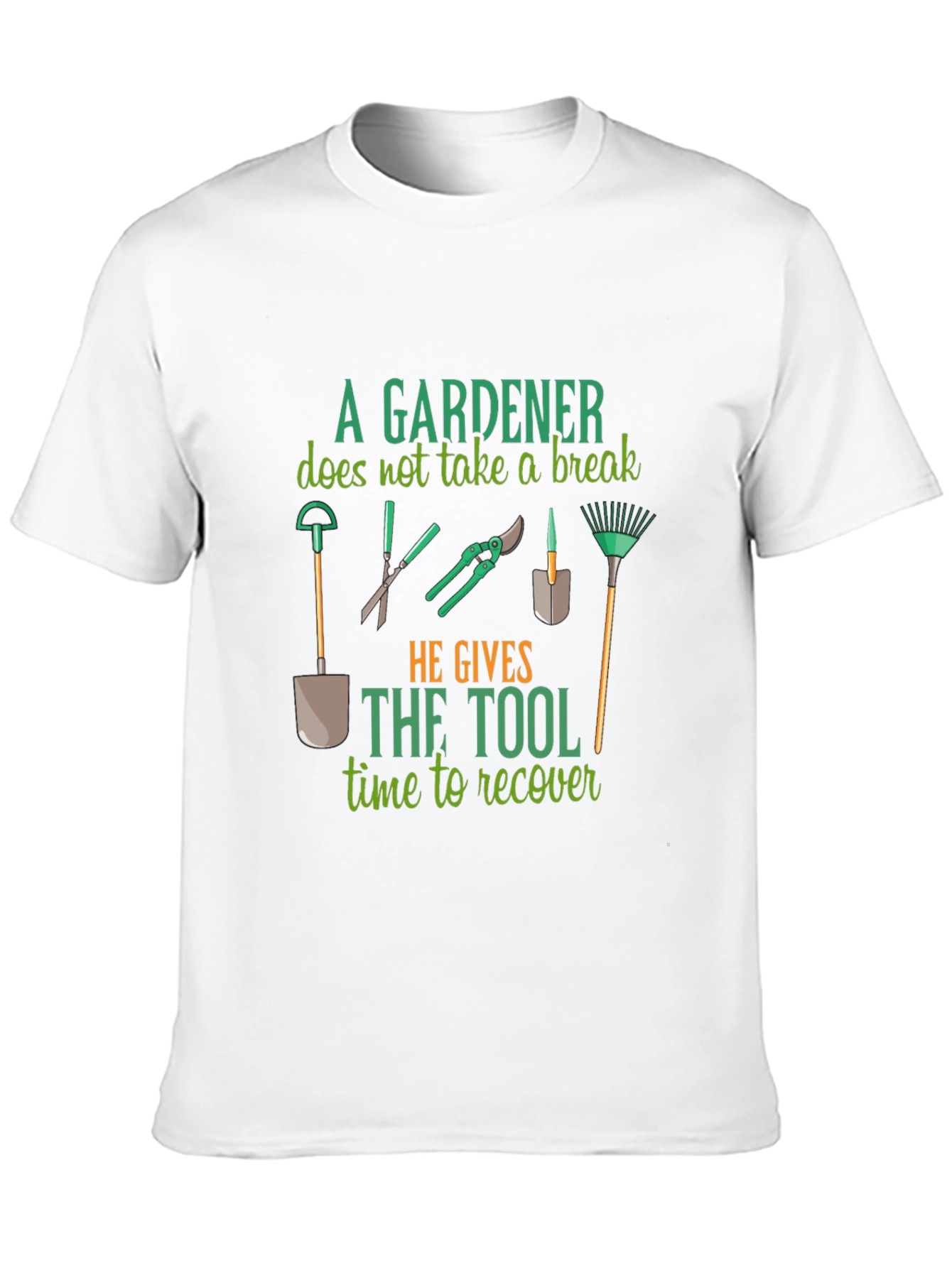 Gardener Tool Time Recovery Black T-Shirt