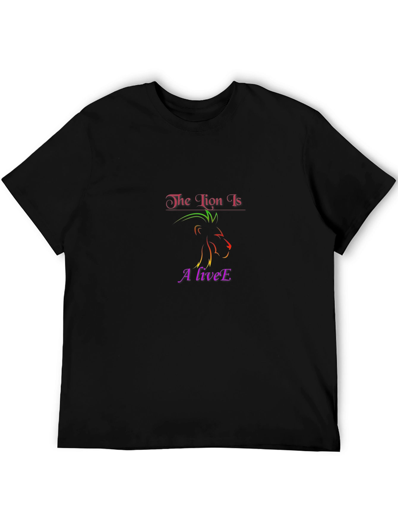 The Lion Is Alive Graphic T-Shirt - Black