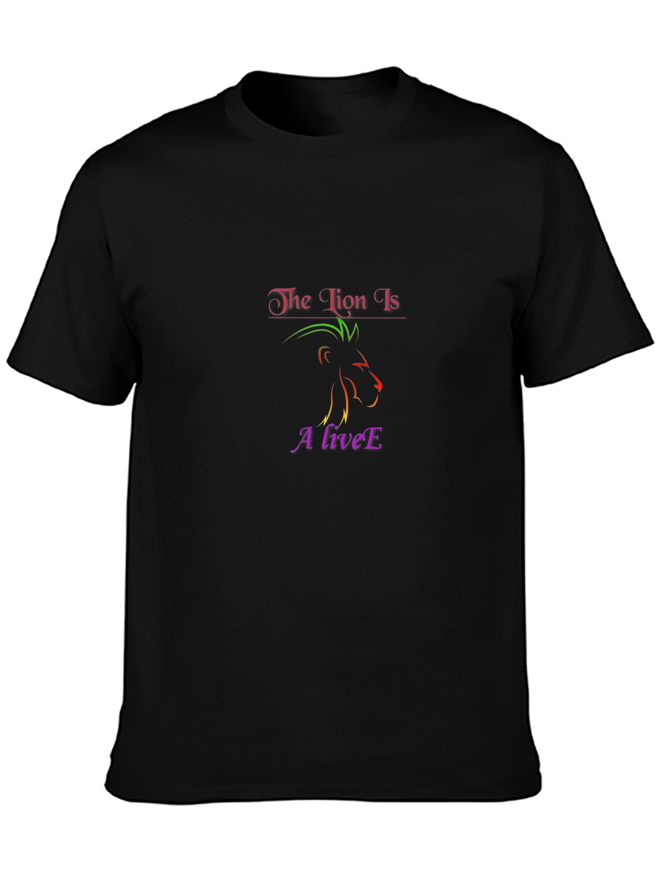 The Lion Is Alive Graphic T-Shirt - Black