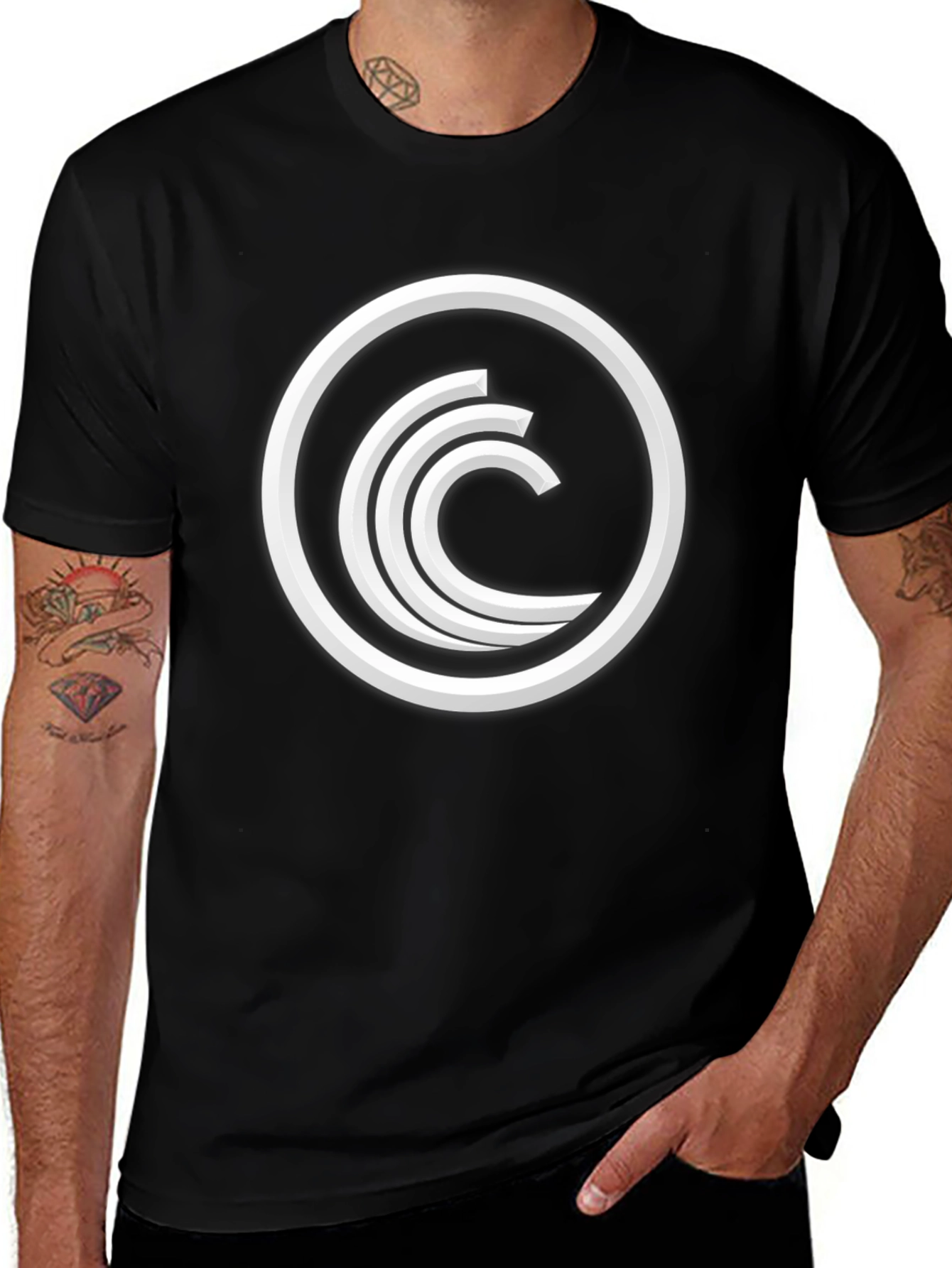 Modern Graphic Tee - Circle Design