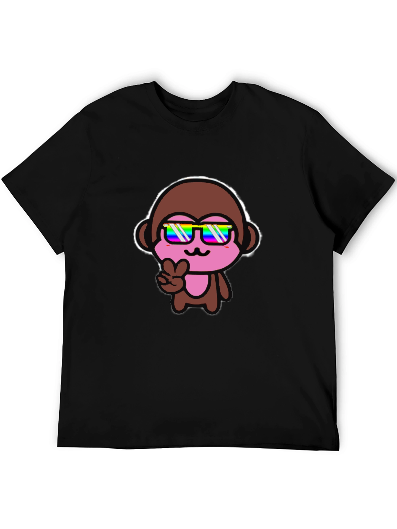 Cool Monkey Graphic Tee - Stylish Black T-Shirt