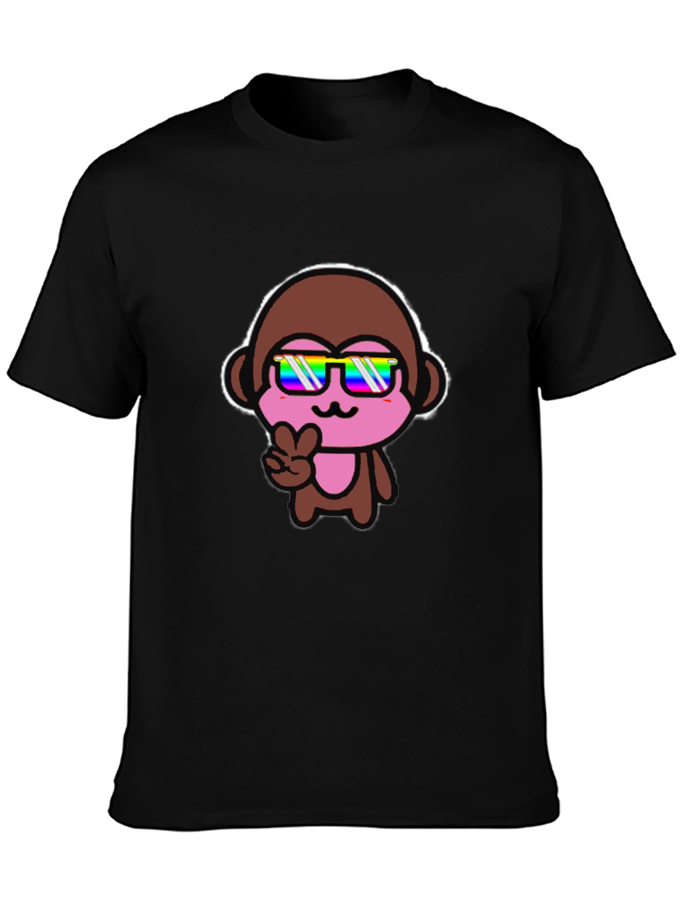 Cool Monkey Graphic Tee - Stylish Black T-Shirt