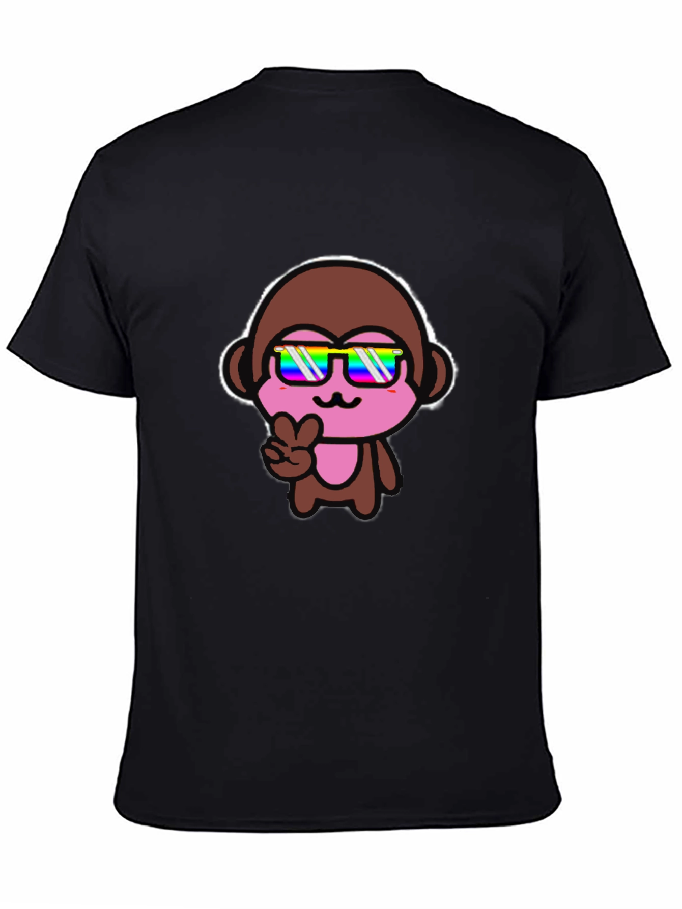 Cool Monkey Graphic Tee - Stylish Black T-Shirt