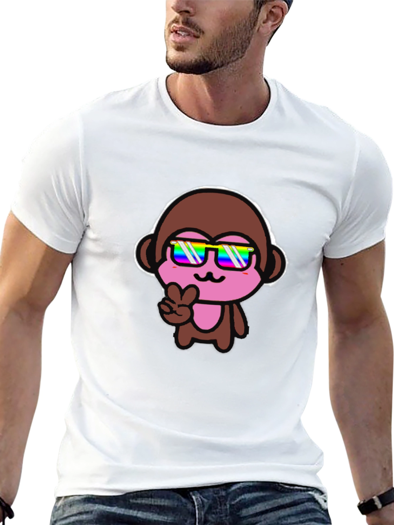 Cool Monkey Graphic Tee - Stylish Black T-Shirt
