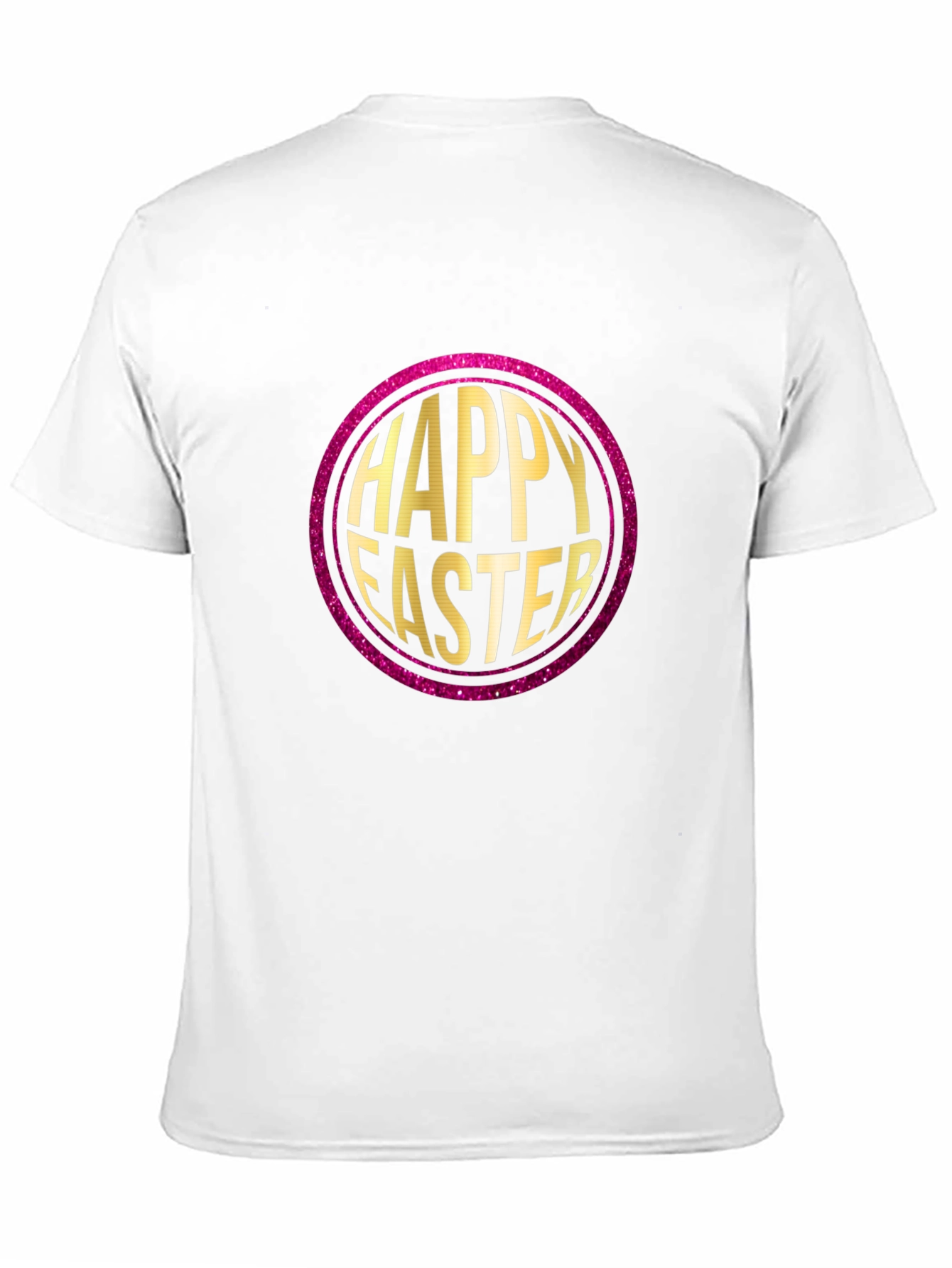 Happy Easter Graphic Print Crew Neck T-Shirt