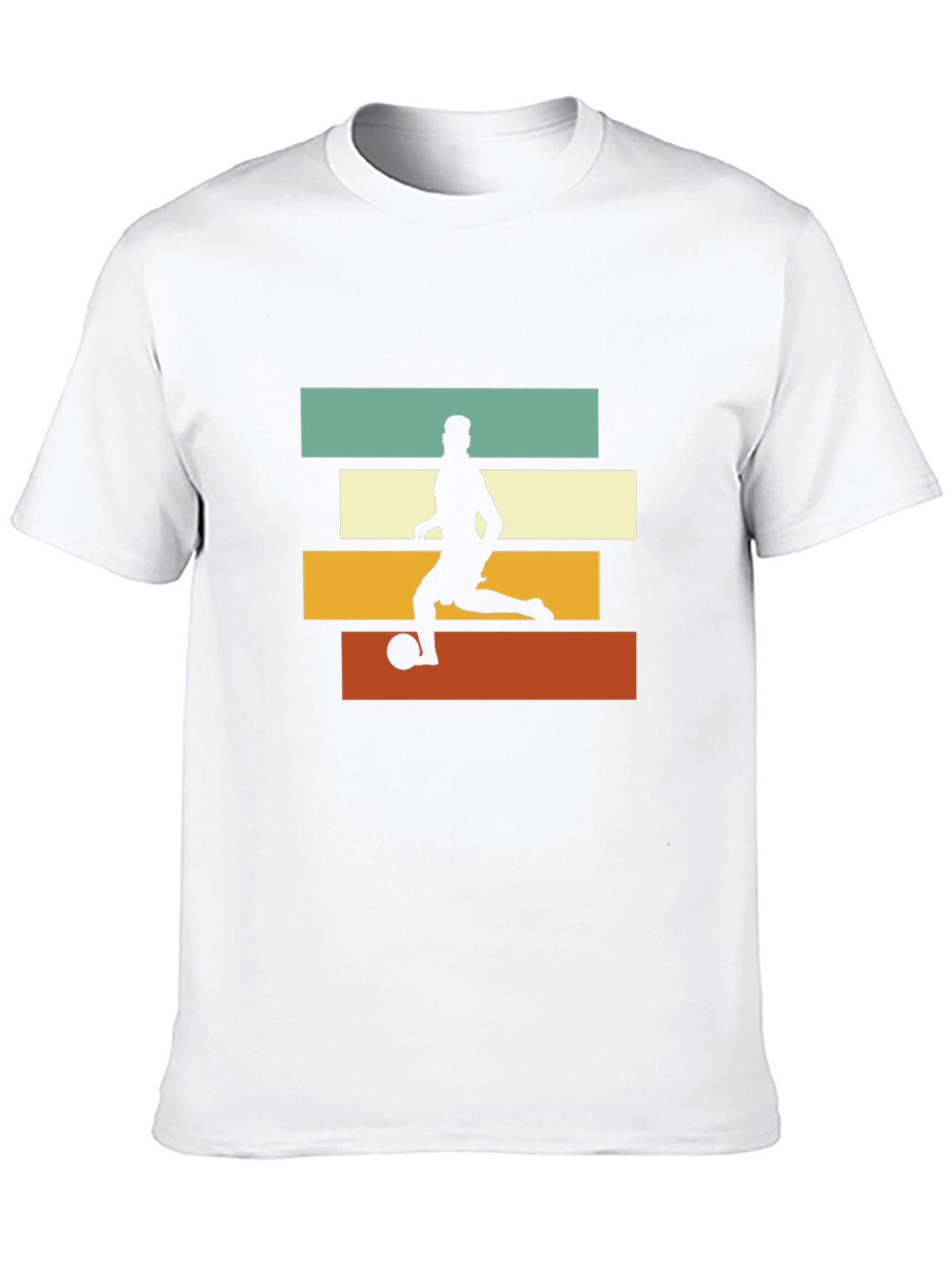 Retro Soccer Player Graphic Tee - Black