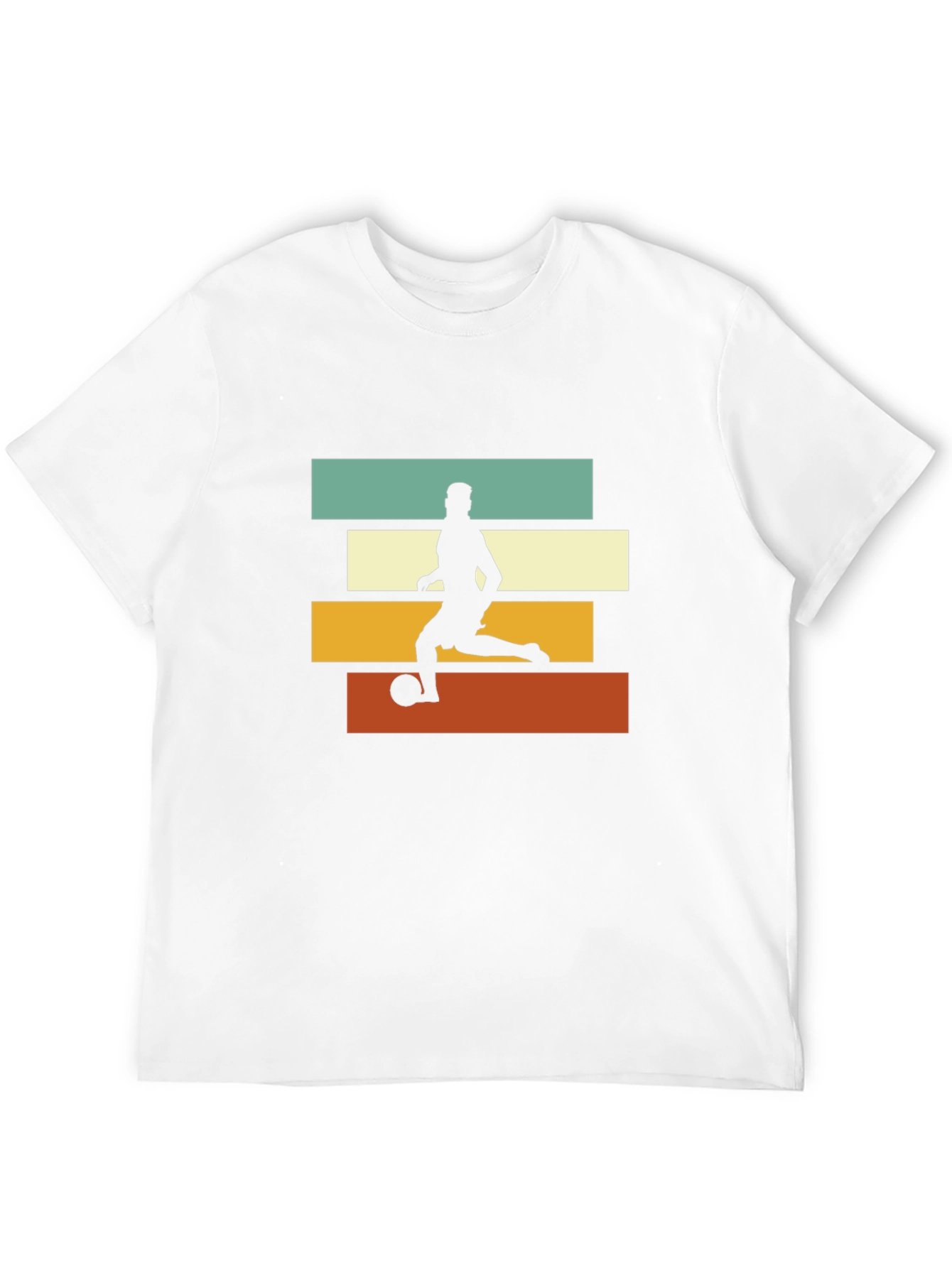 Retro Soccer Player Graphic Tee - Black