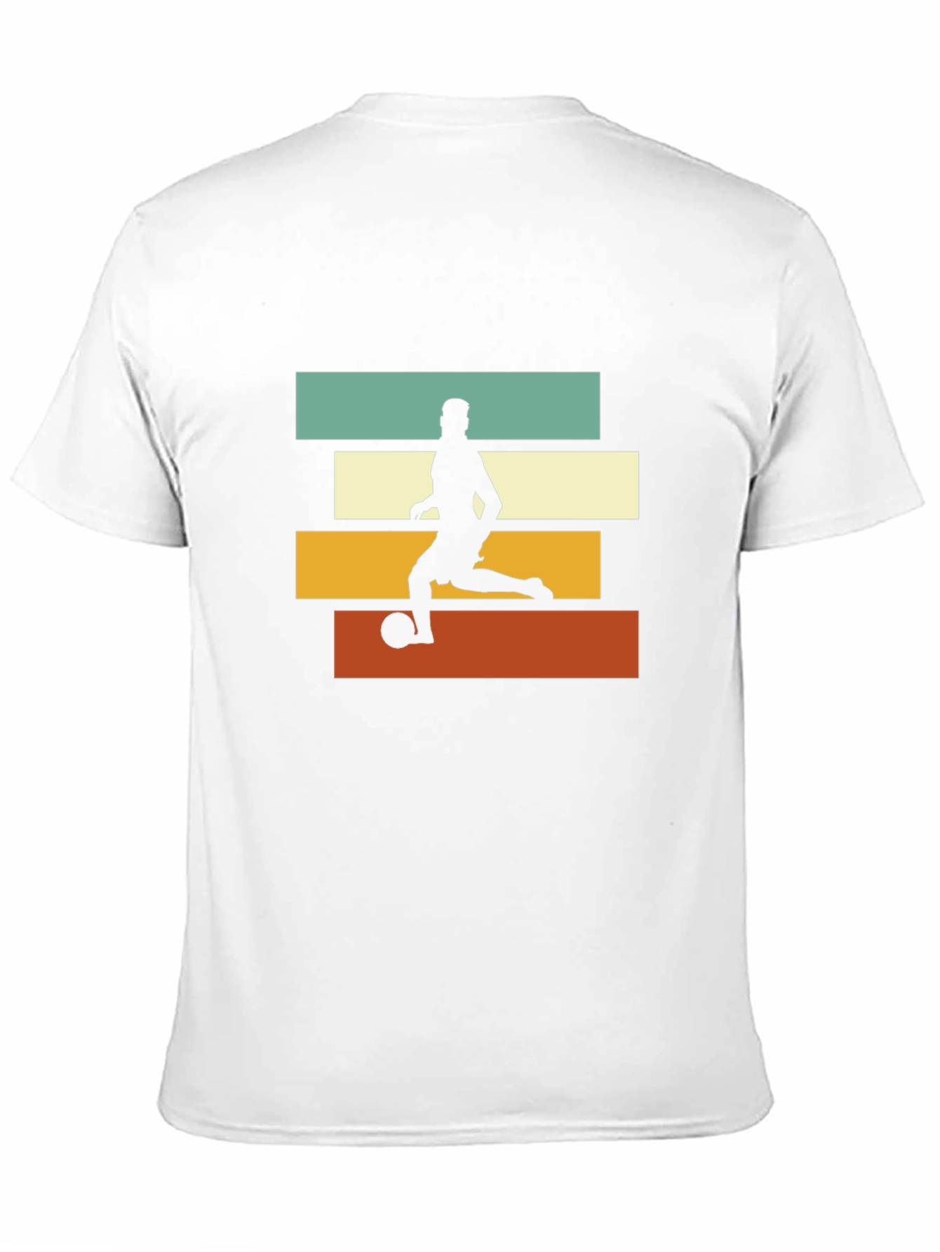 Retro Soccer Player Graphic Tee - Black