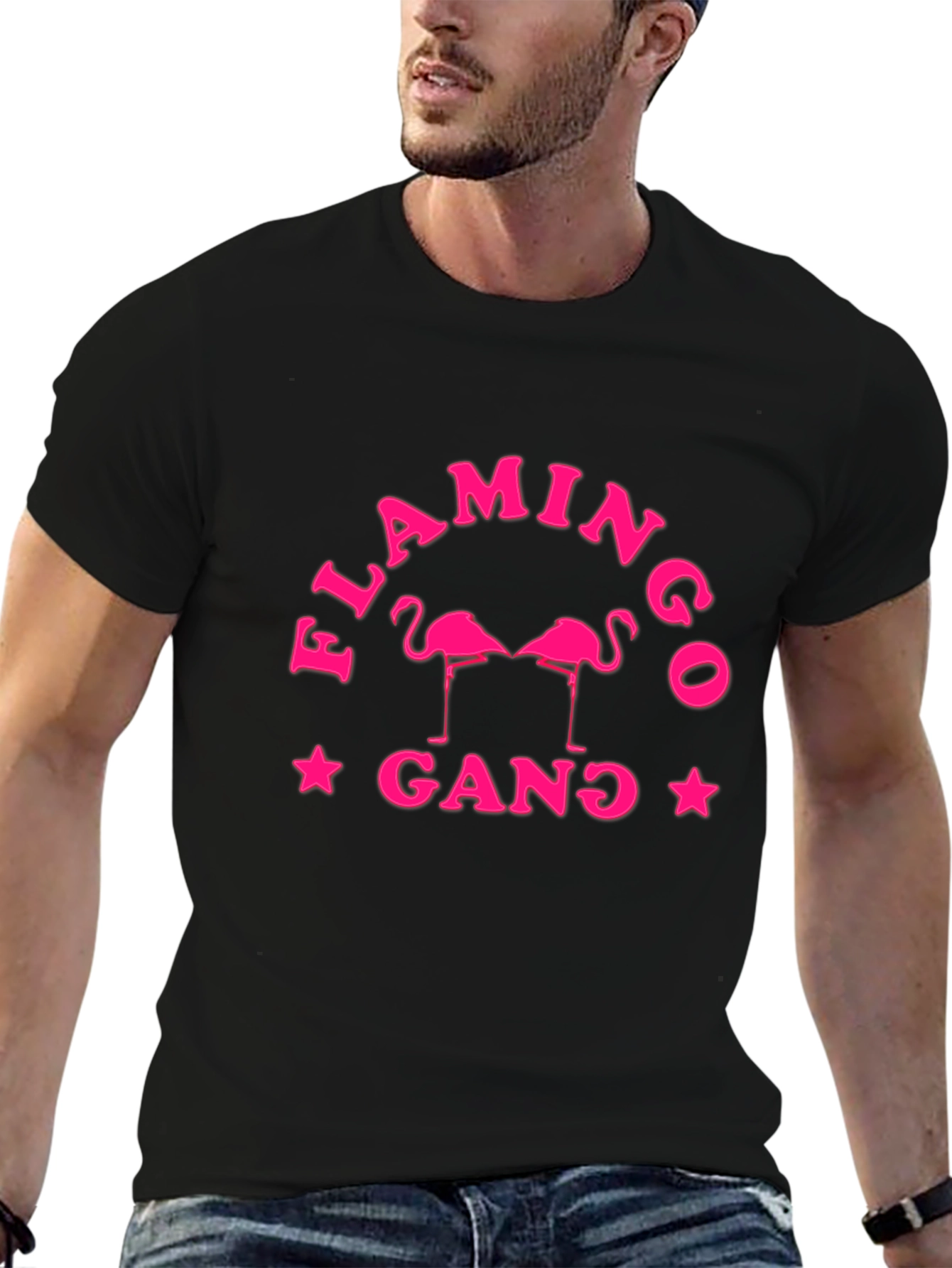 Flamingo Gang Graphic T-Shirt - Stylish Cotton Tee
