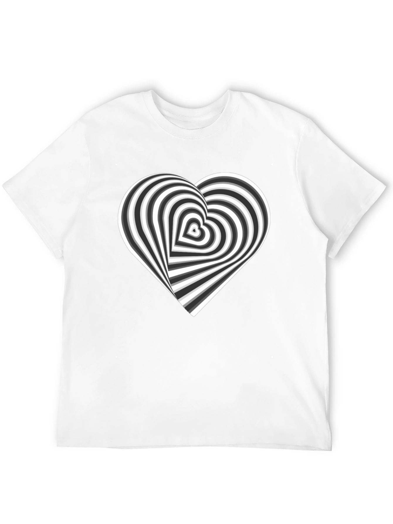 Optical Illusion Heart Graphic Tee