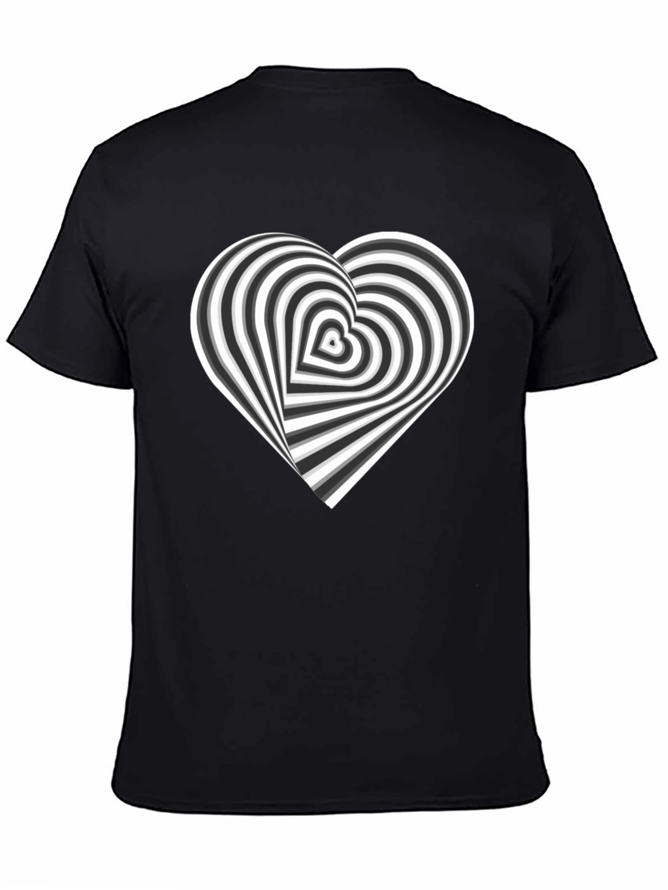 Optical Illusion Heart Graphic Tee