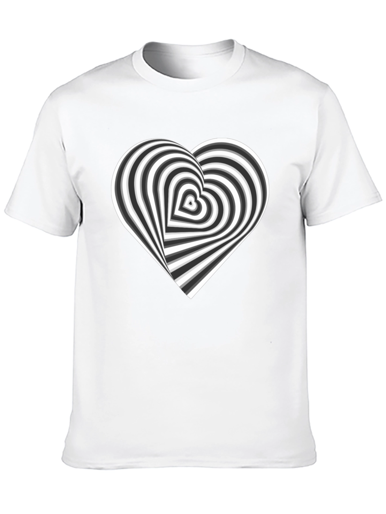 Optical Illusion Heart Graphic Tee