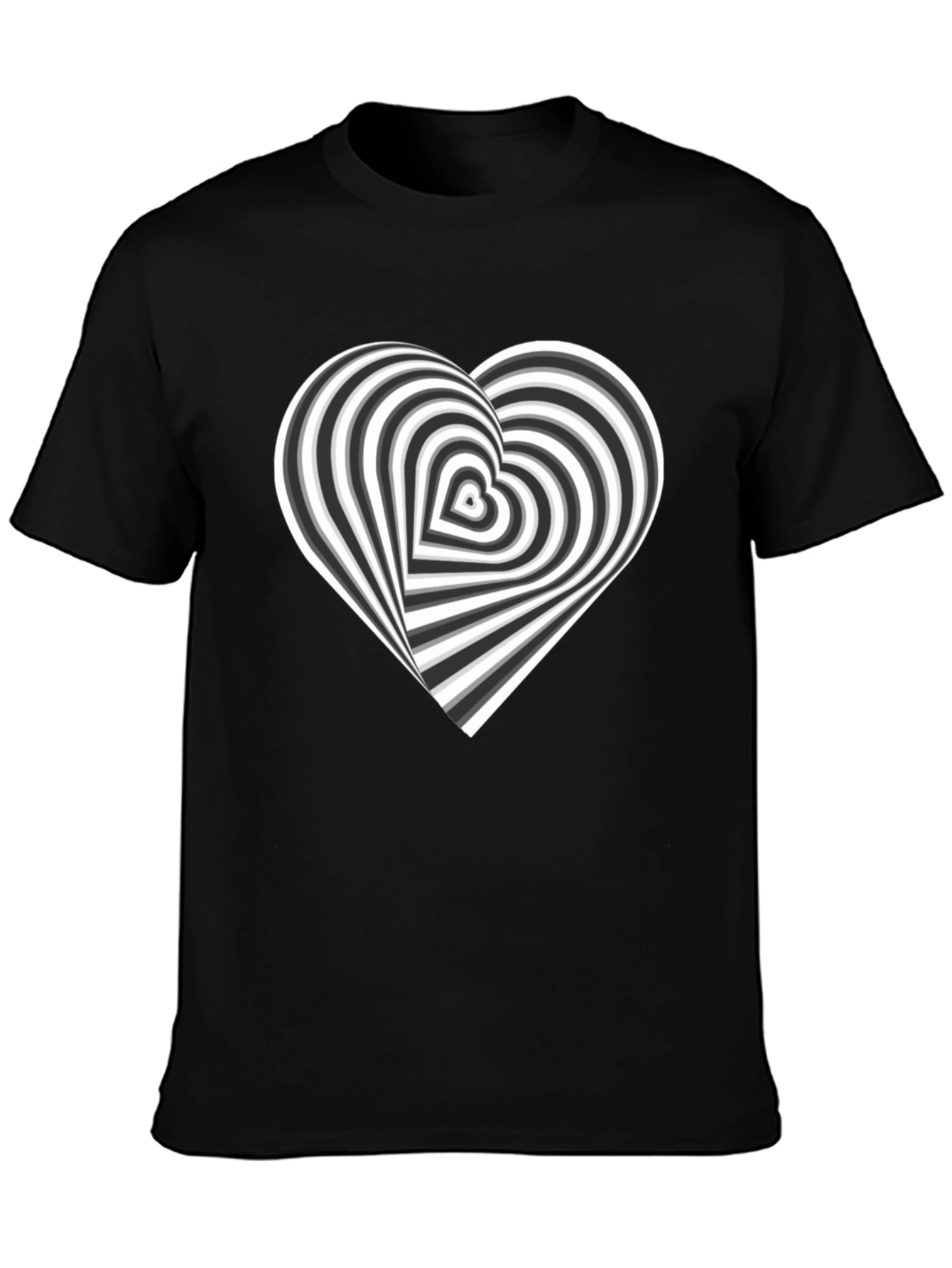 Optical Illusion Heart Graphic Tee