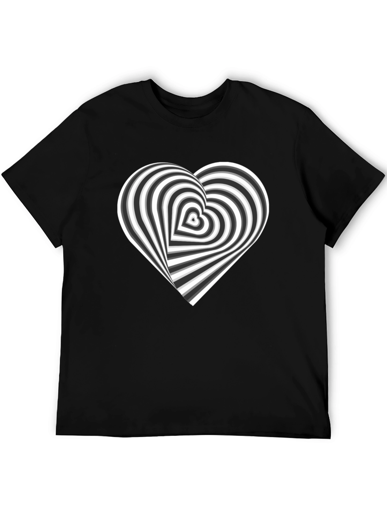 Optical Illusion Heart Graphic Tee