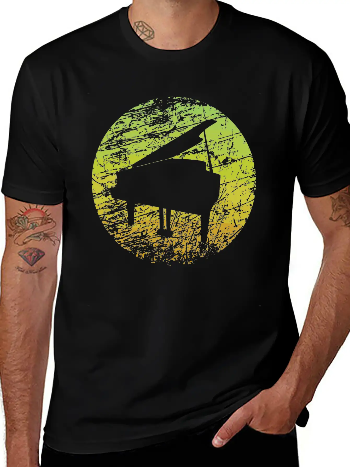 Piano Unisex Casual T-Shirt – Clean Design For Daily Comfort