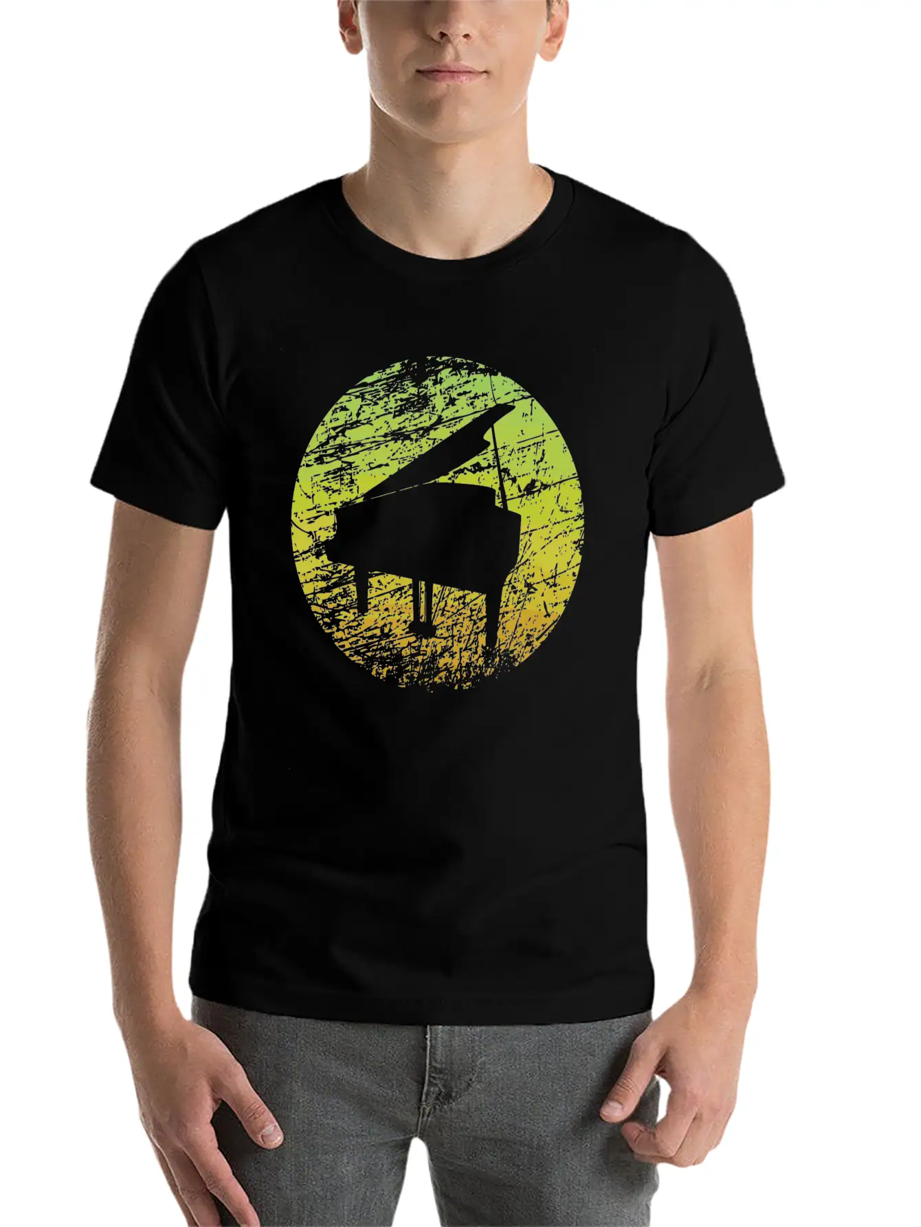 Piano Unisex Casual T-Shirt – Clean Design For Daily Comfort