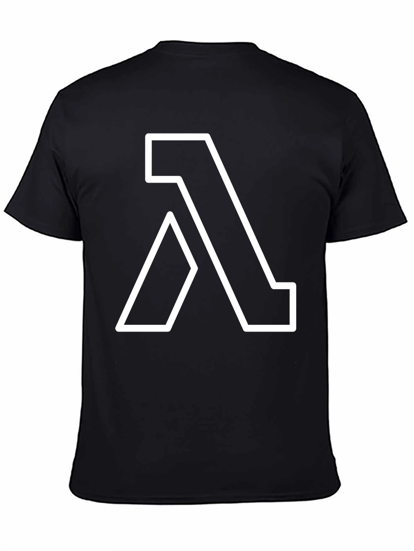 Lambda Symbol Graphic T-Shirt - Black