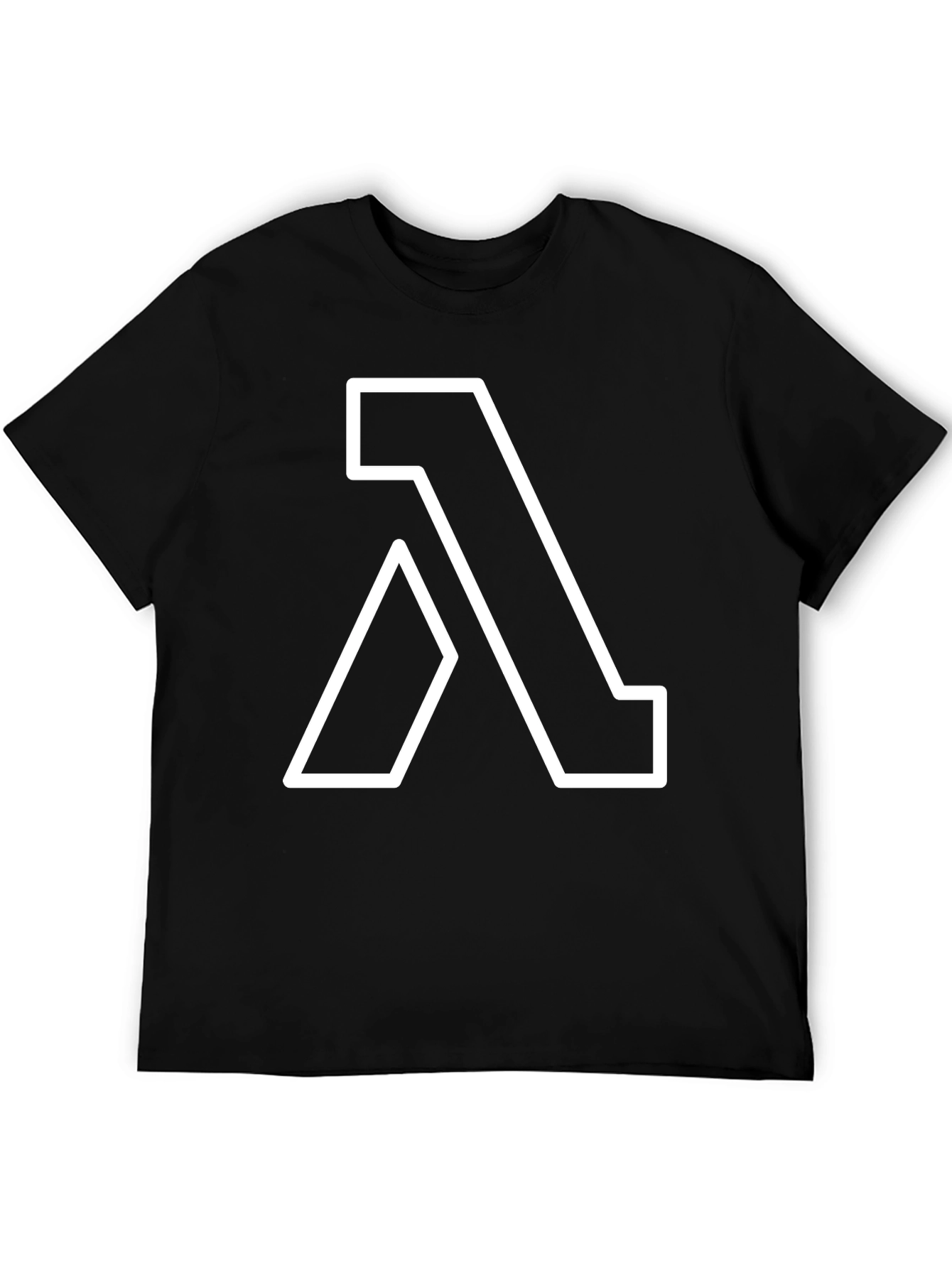 Lambda Symbol Graphic T-Shirt - Black
