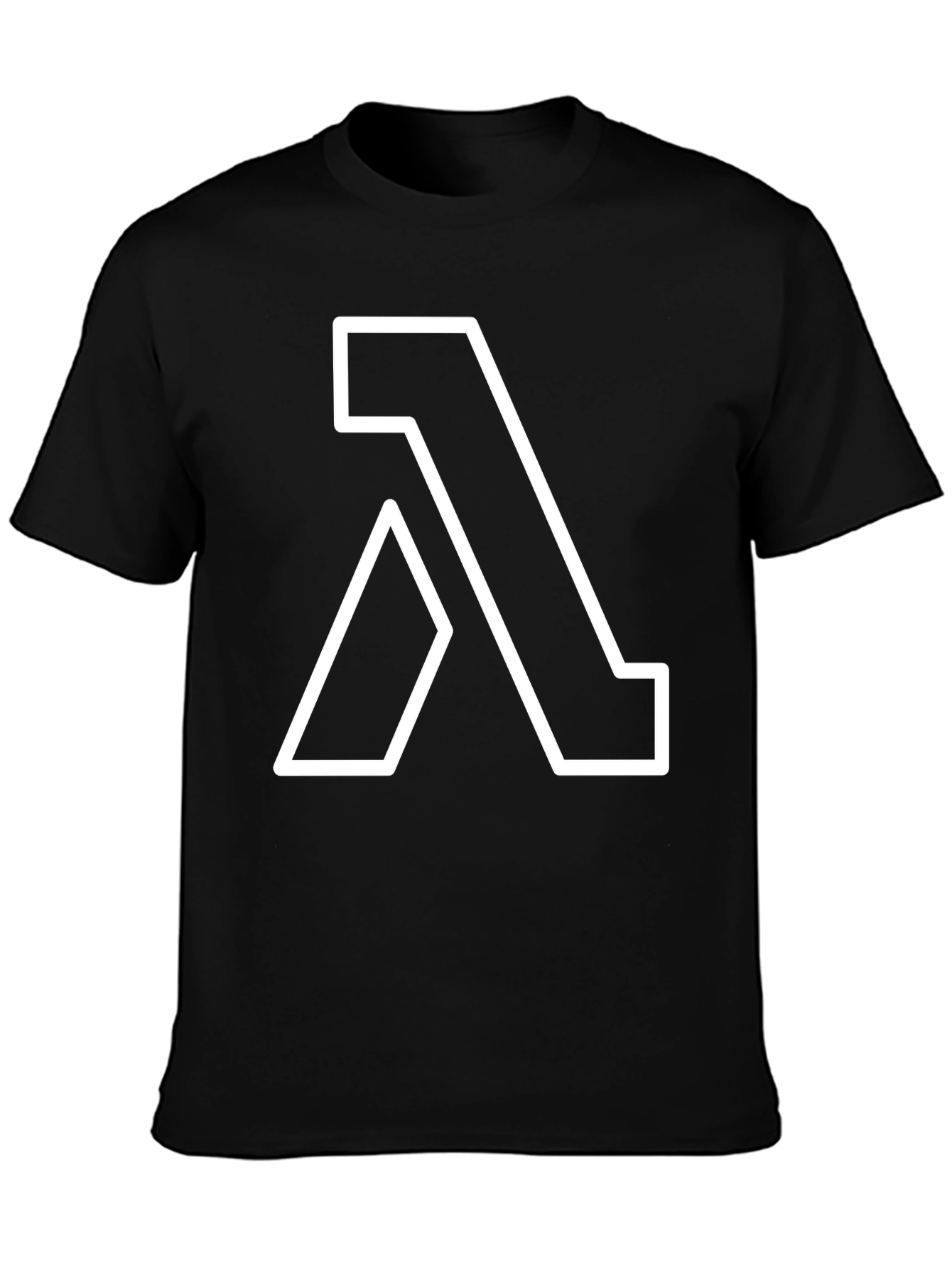 Lambda Symbol Graphic T-Shirt - Black