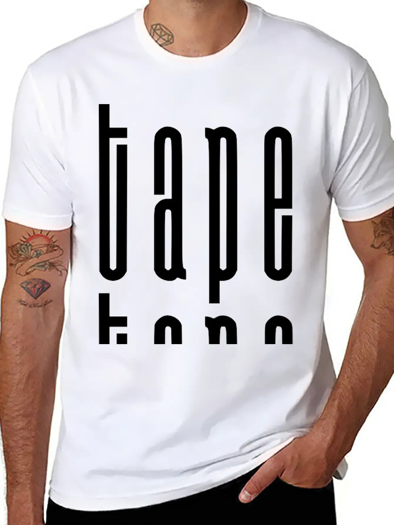 "Piled Up" Logo Unisex Casual T-Shirt – Clean Design For Daily Comfort