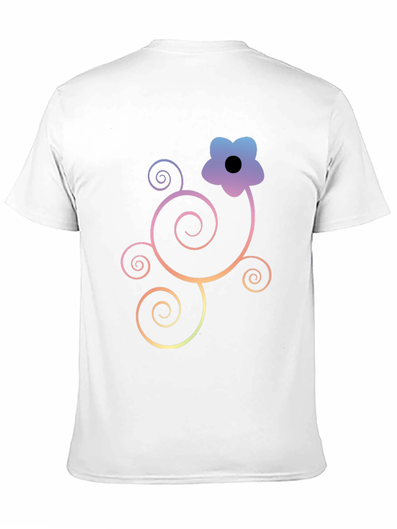 Floral Swirl Graphic Black T-Shirt