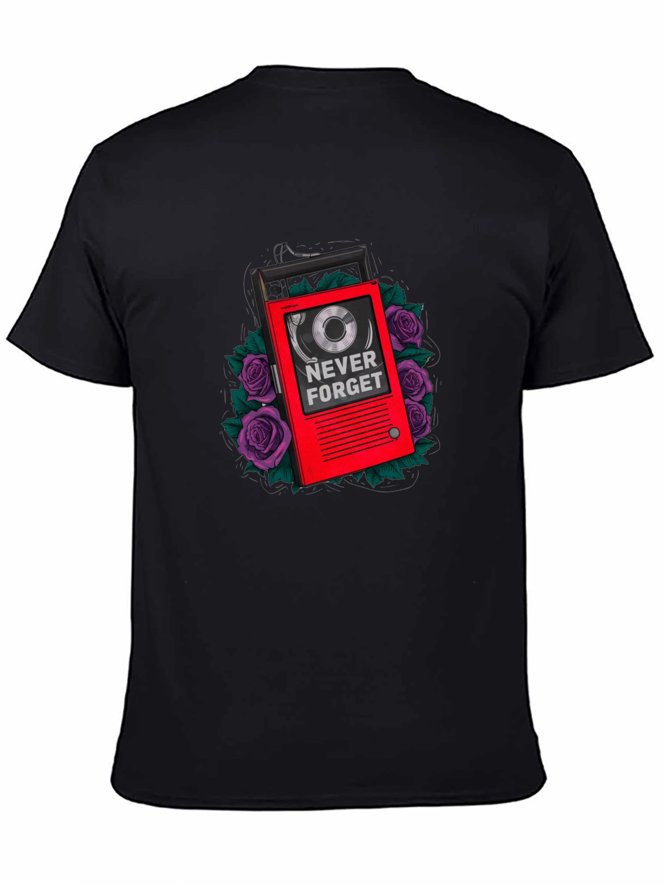 Never Forget Cassette Tape Graphic T-Shirt
