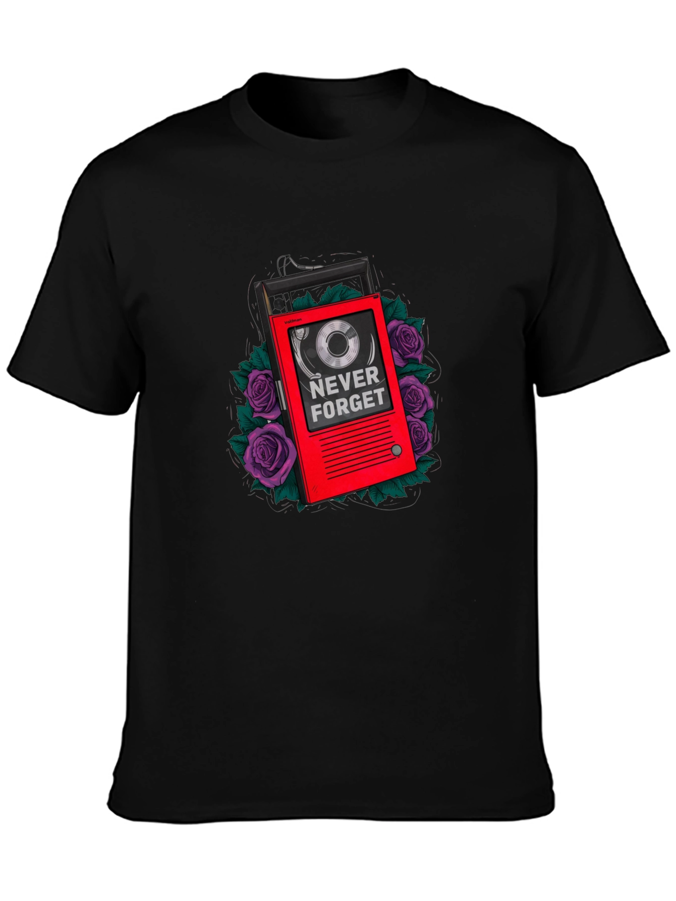 Never Forget Cassette Tape Graphic T-Shirt