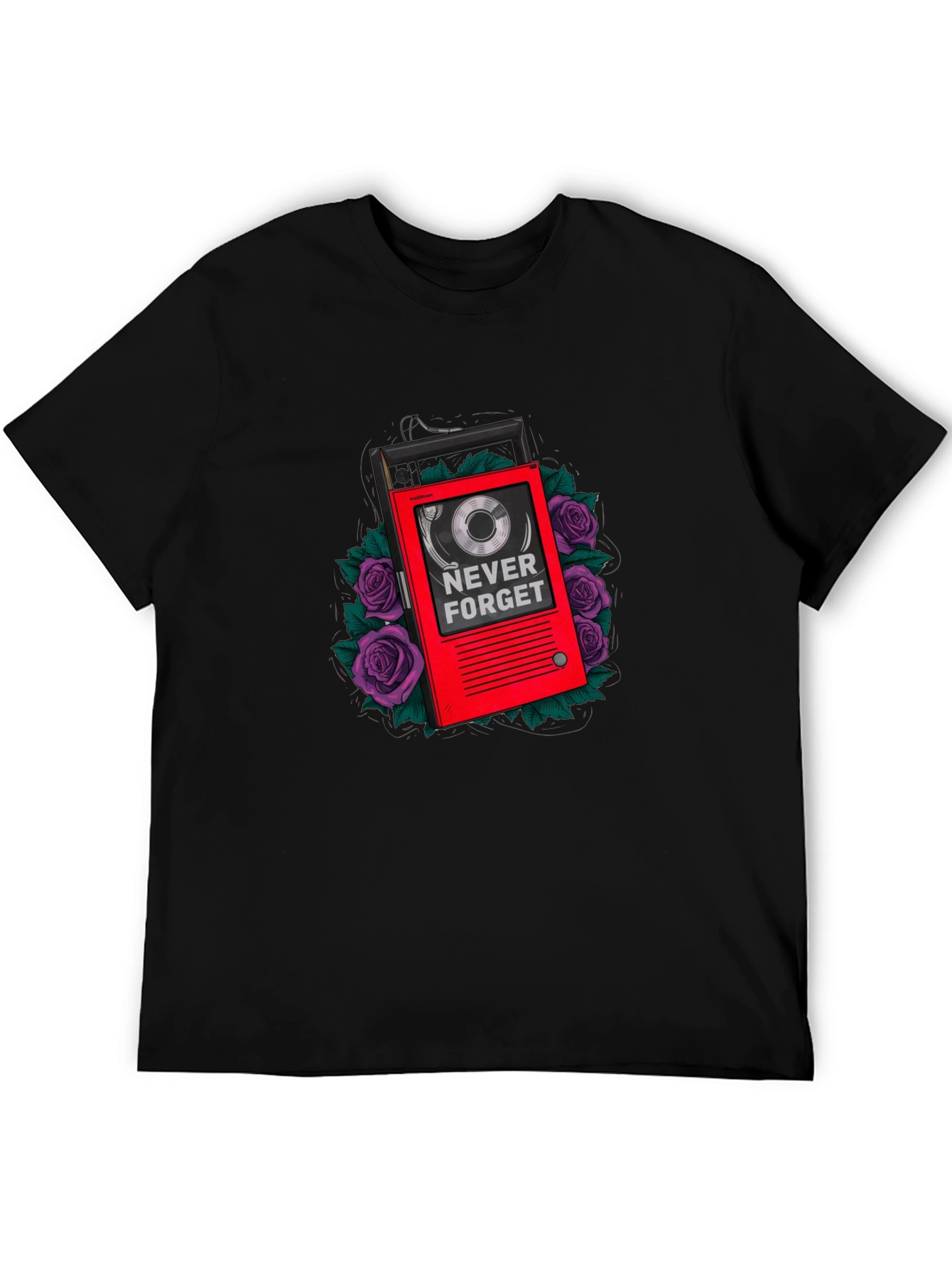 Never Forget Cassette Tape Graphic T-Shirt