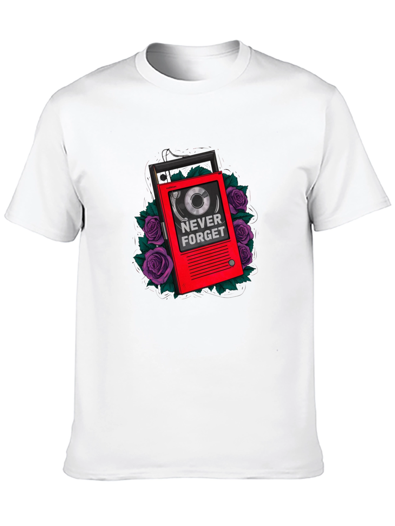 Never Forget Cassette Tape Graphic T-Shirt