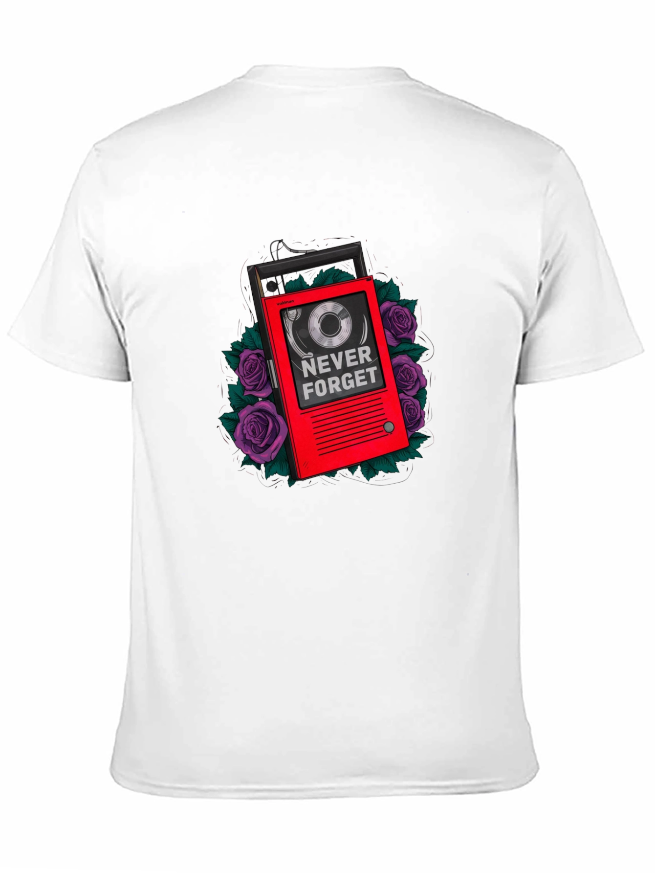 Never Forget Cassette Tape Graphic T-Shirt