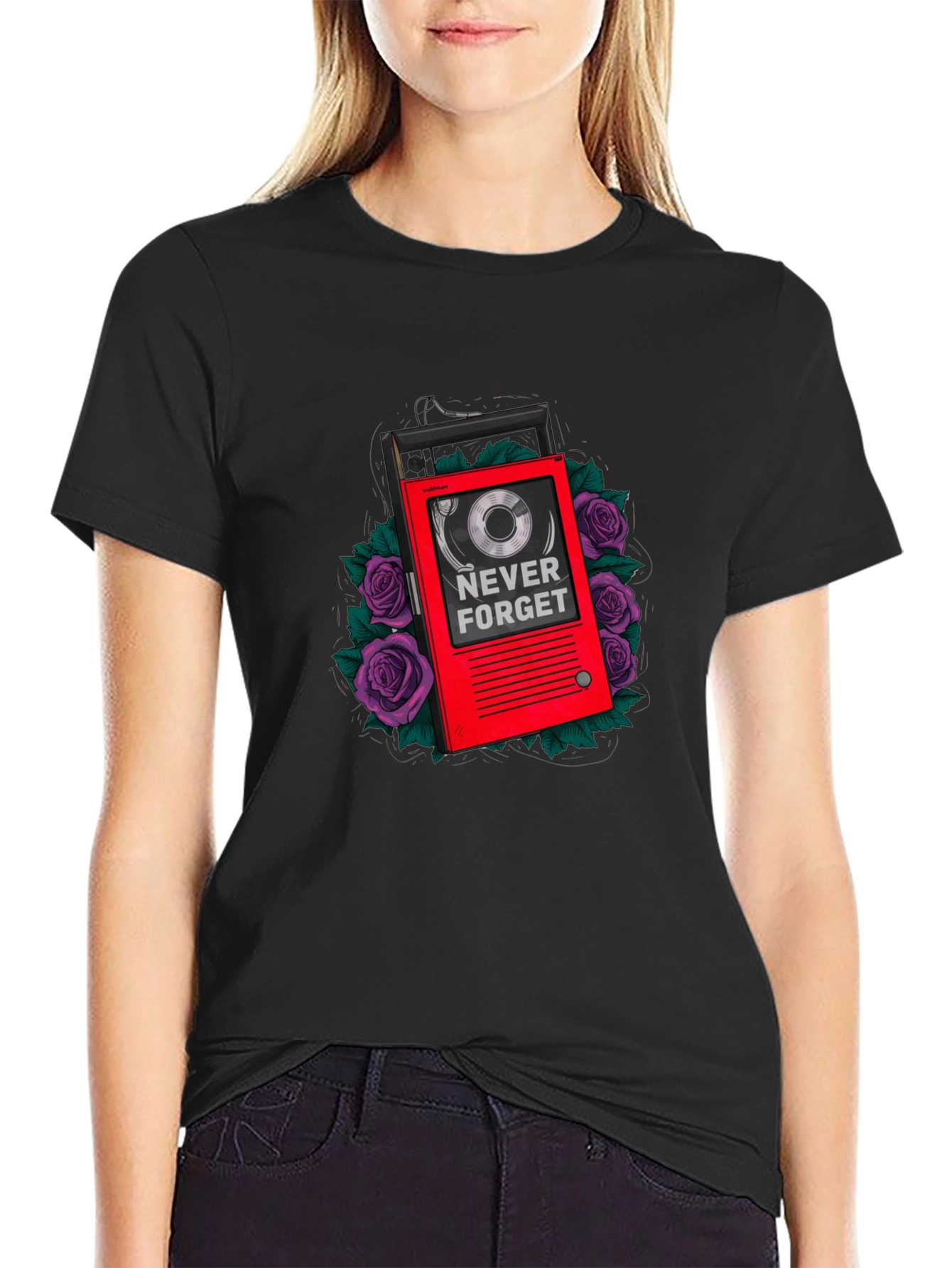 Never Forget Cassette Tape Graphic T-Shirt
