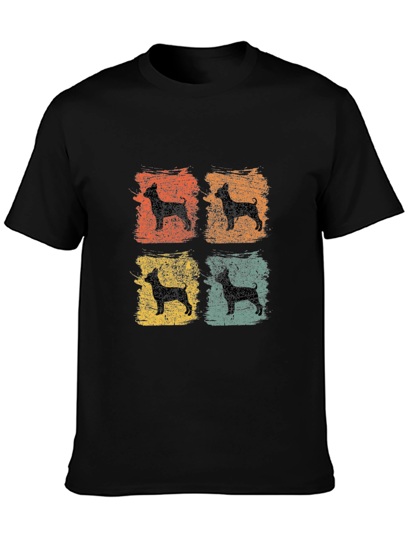 Retro Dog Silhouette Graphic Tee