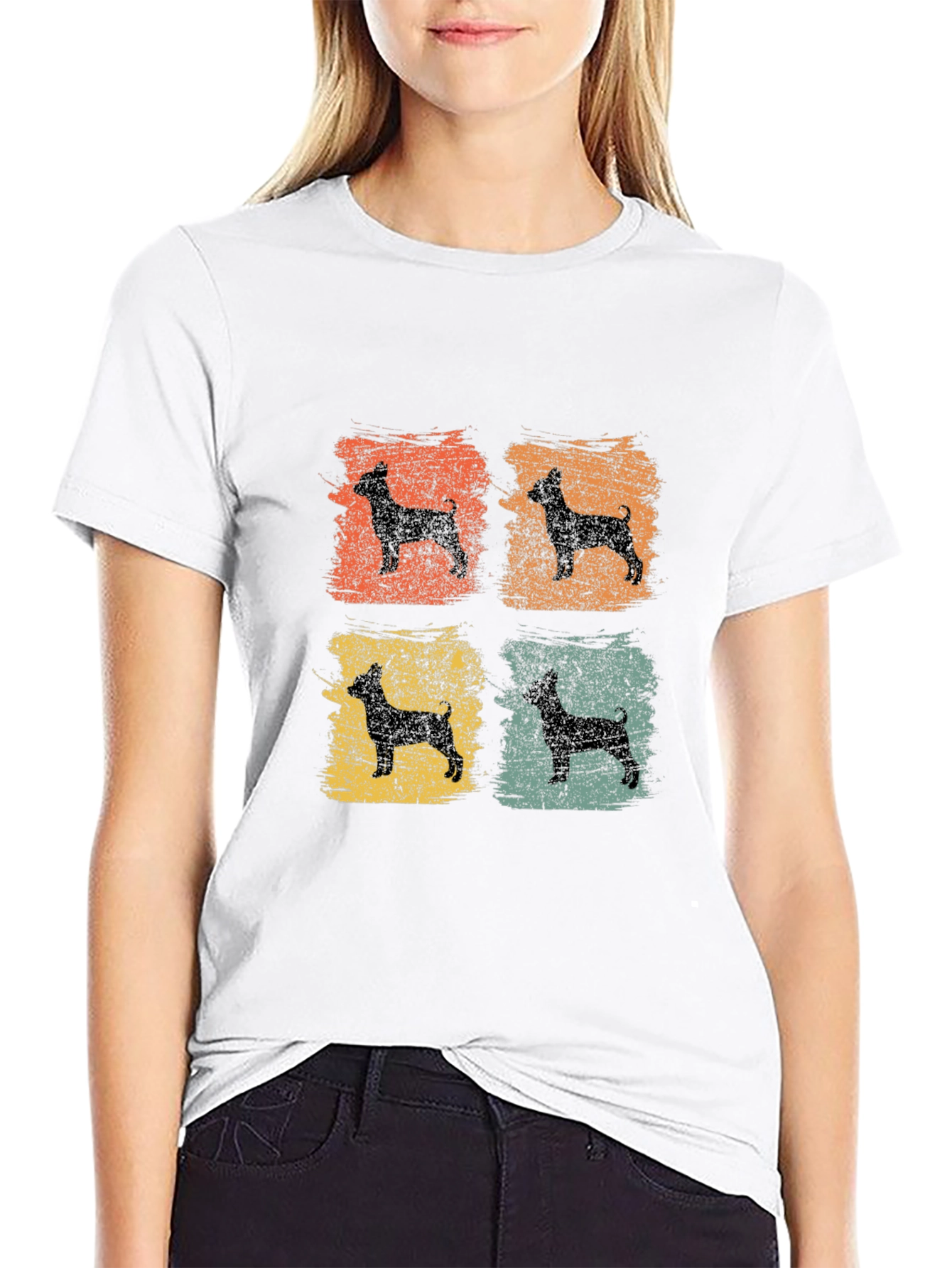 Retro Dog Silhouette Graphic Tee